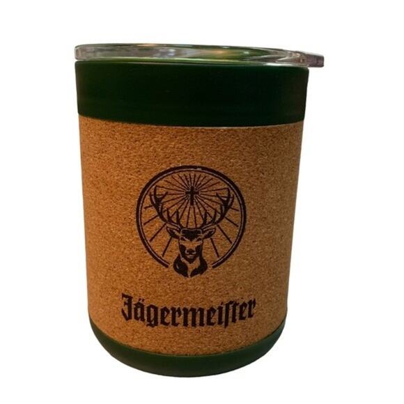 Green Cork Jagermeister Insulated Tumbler 10oz Jagar Stag Logo - Picture 1 of 4